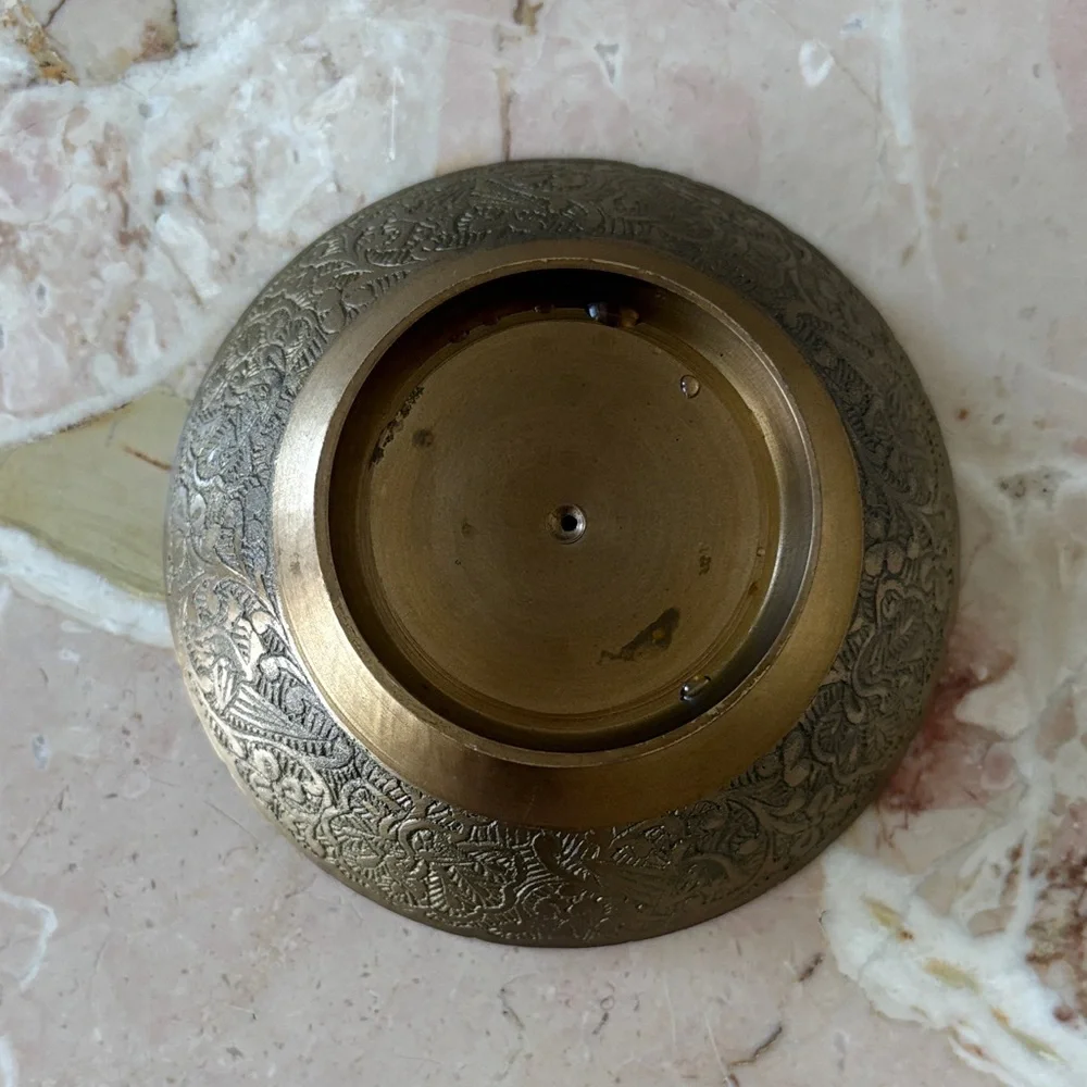 Intricate Gold Decorative incense Bowl - Picture 2 of 3